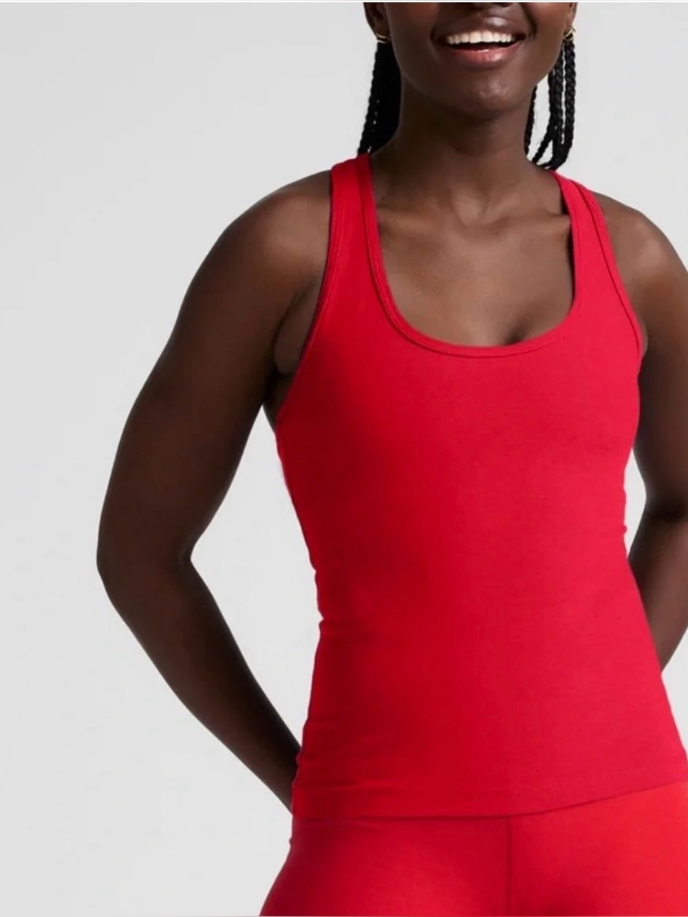 Beyond Yoga Step Up Racerback Tank Red Orange Size XS NWT